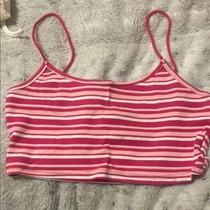SHEIN Pink Striped Camisole Top